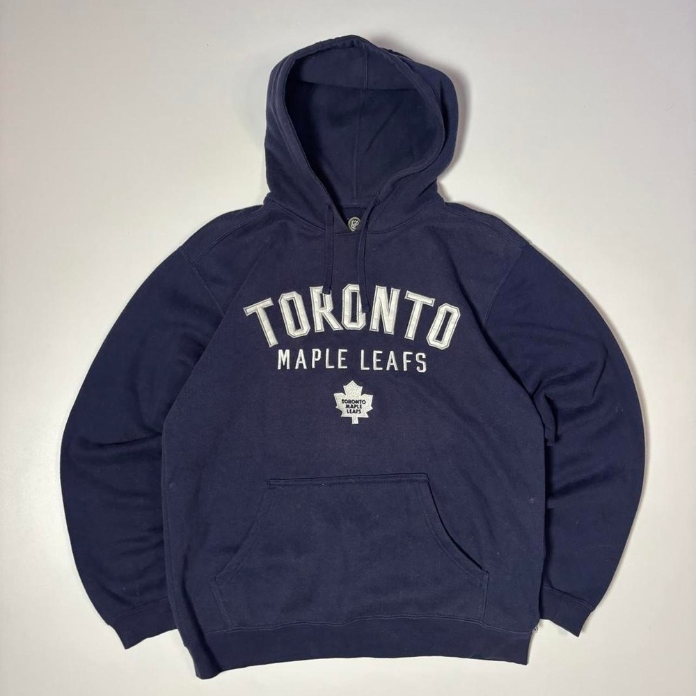 Toronto Maple Leafs NHL Pullover Hoodie Navy Blue - Size M